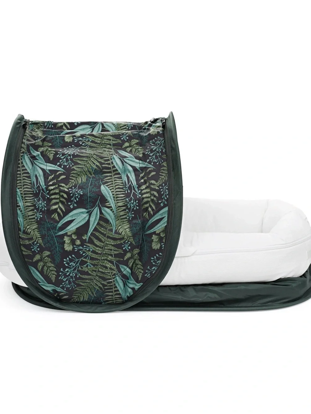 Kids Travel Pop-Up Mosquito Net with Green Leaf Print